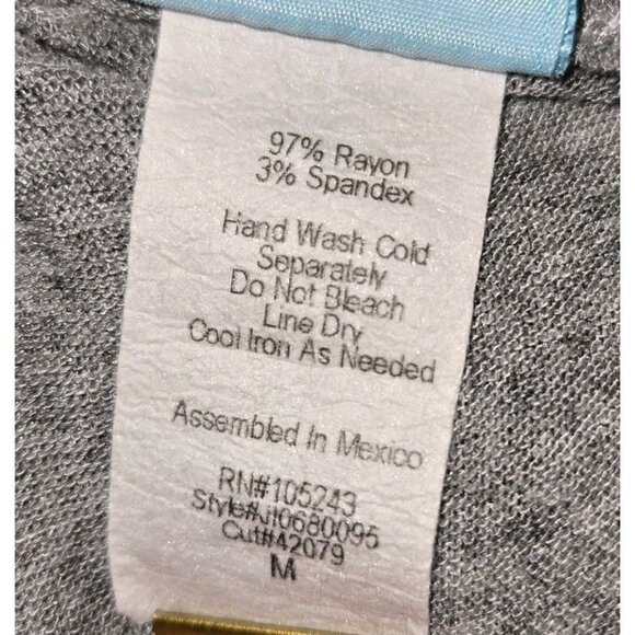 H.I.P. Happening in the Present Gray Embroidered Hamsa Hand Tank Top Women's M - Picture 8 of 8